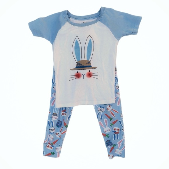 Easter Bunny Pajamas Blue - 4 T - Picture 2 of 6